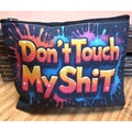 Funny Canvas Zipper Pouch Multicolor 8" x 6" Bold Graphic Print Multipurpose Use