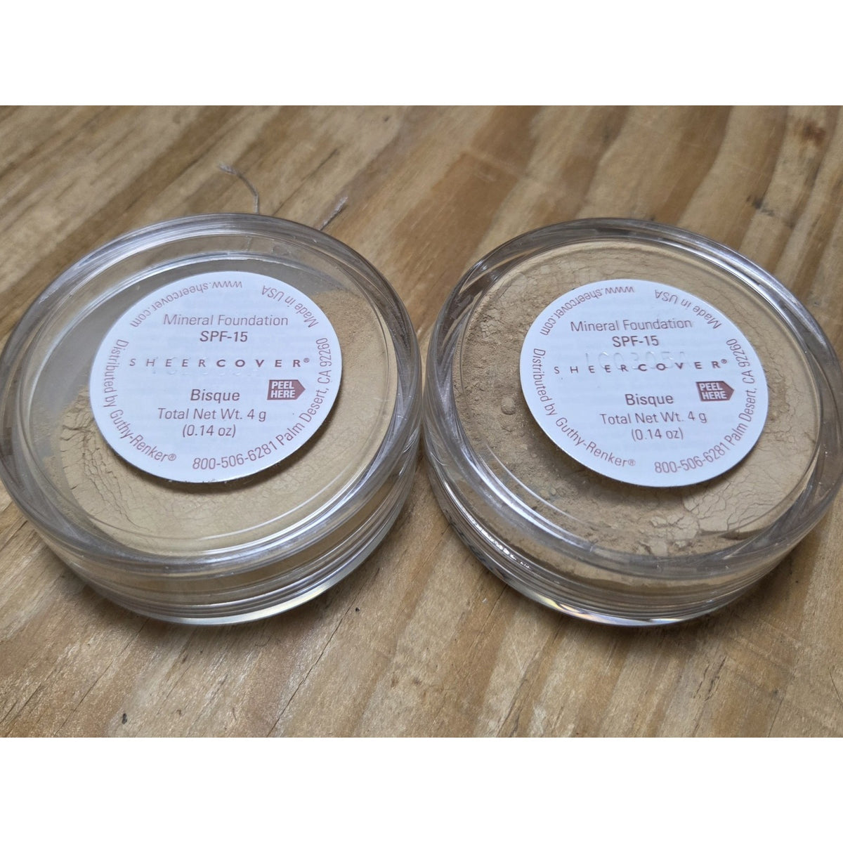 Sheer Cover Mineral Foundation Bisque Lot of 2 New Sealed Made in USA