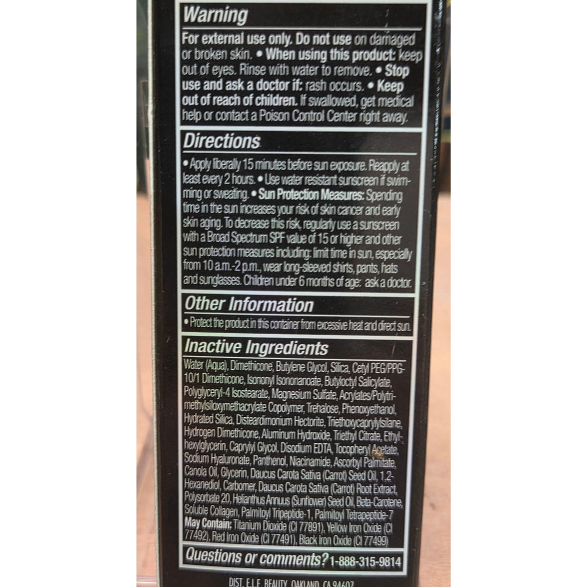 E.l.f. Camo CC Cream Medium 330W Semi-Matte SPF 30 Full Coverage 04-2027