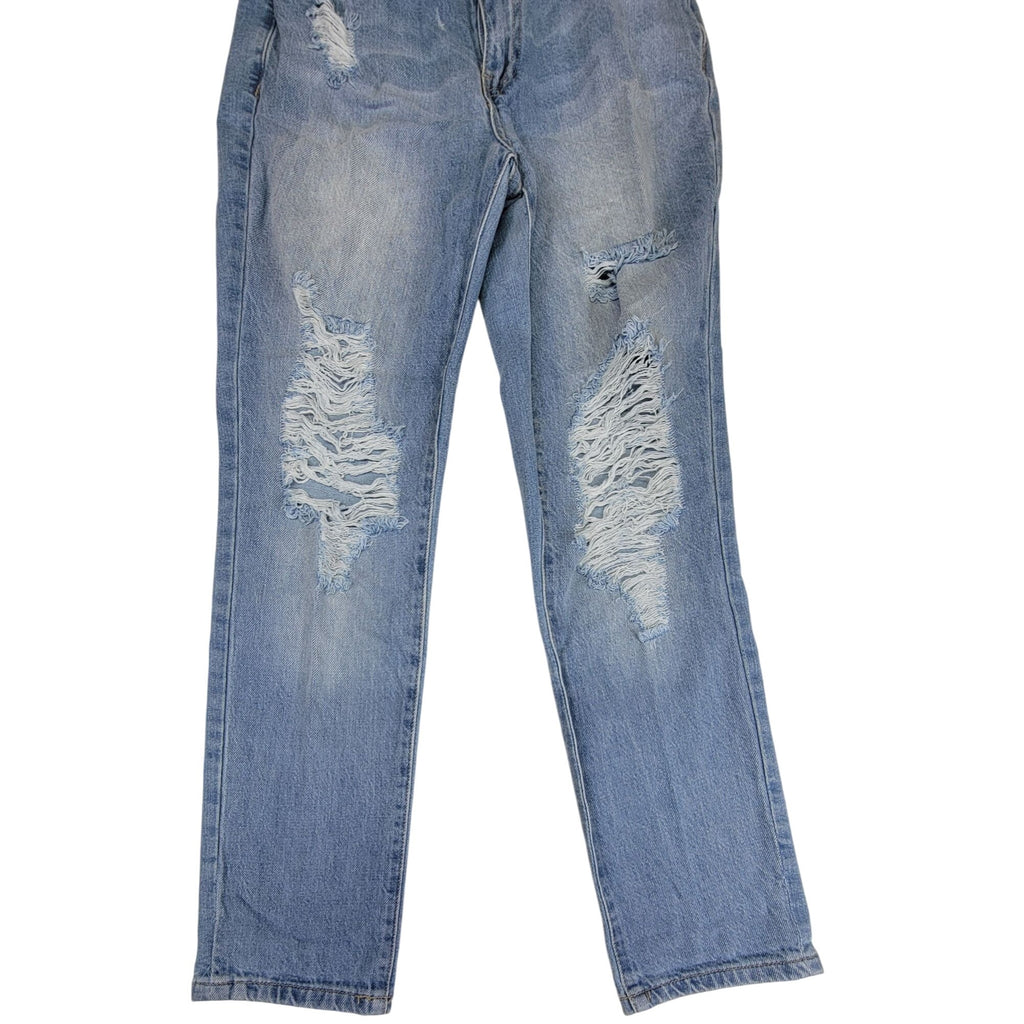 YMI Dream Collection Mom Jeans Light Wash Distressed Denim Womens 5/27 New Tags
