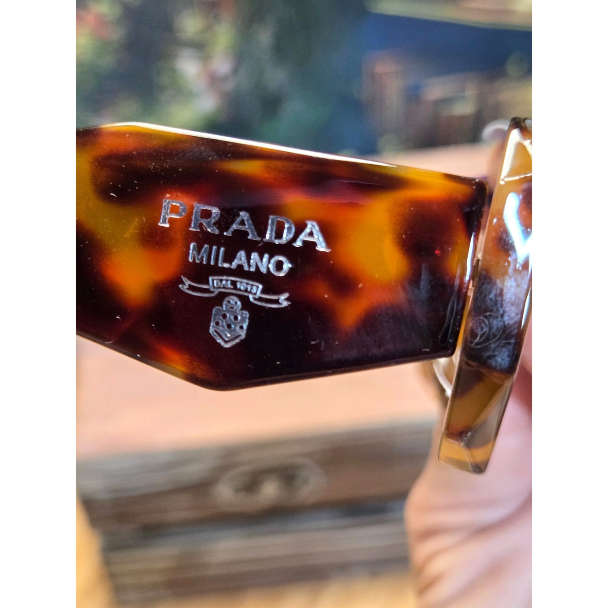 NOT (Prada Milano) Oversized Square Sunglasses Tortoise Shell Frame Brown Gradient Lenses