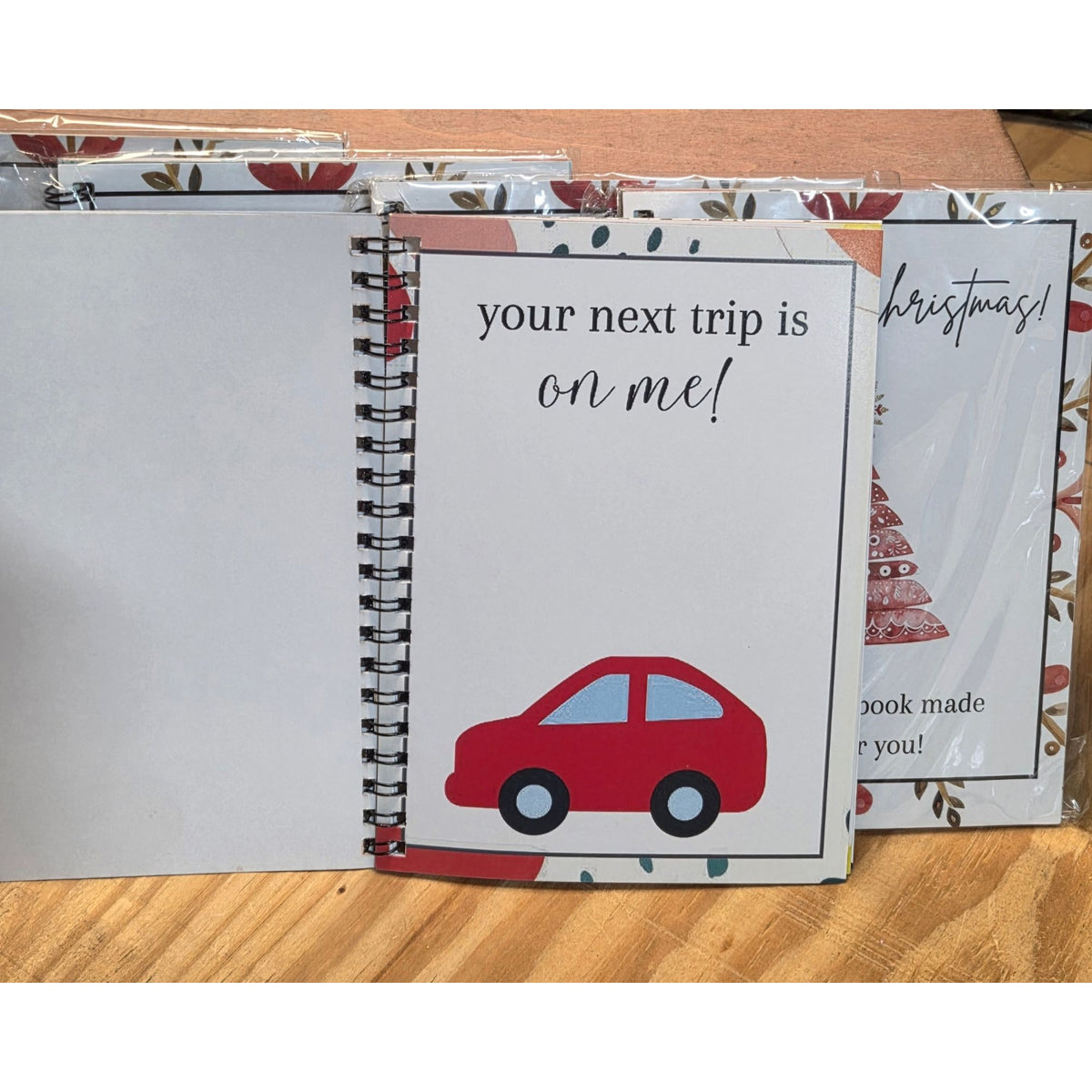 Christmas Gift Card Holder Book 12 Page Spiral Binding Festive Design 5-Pack