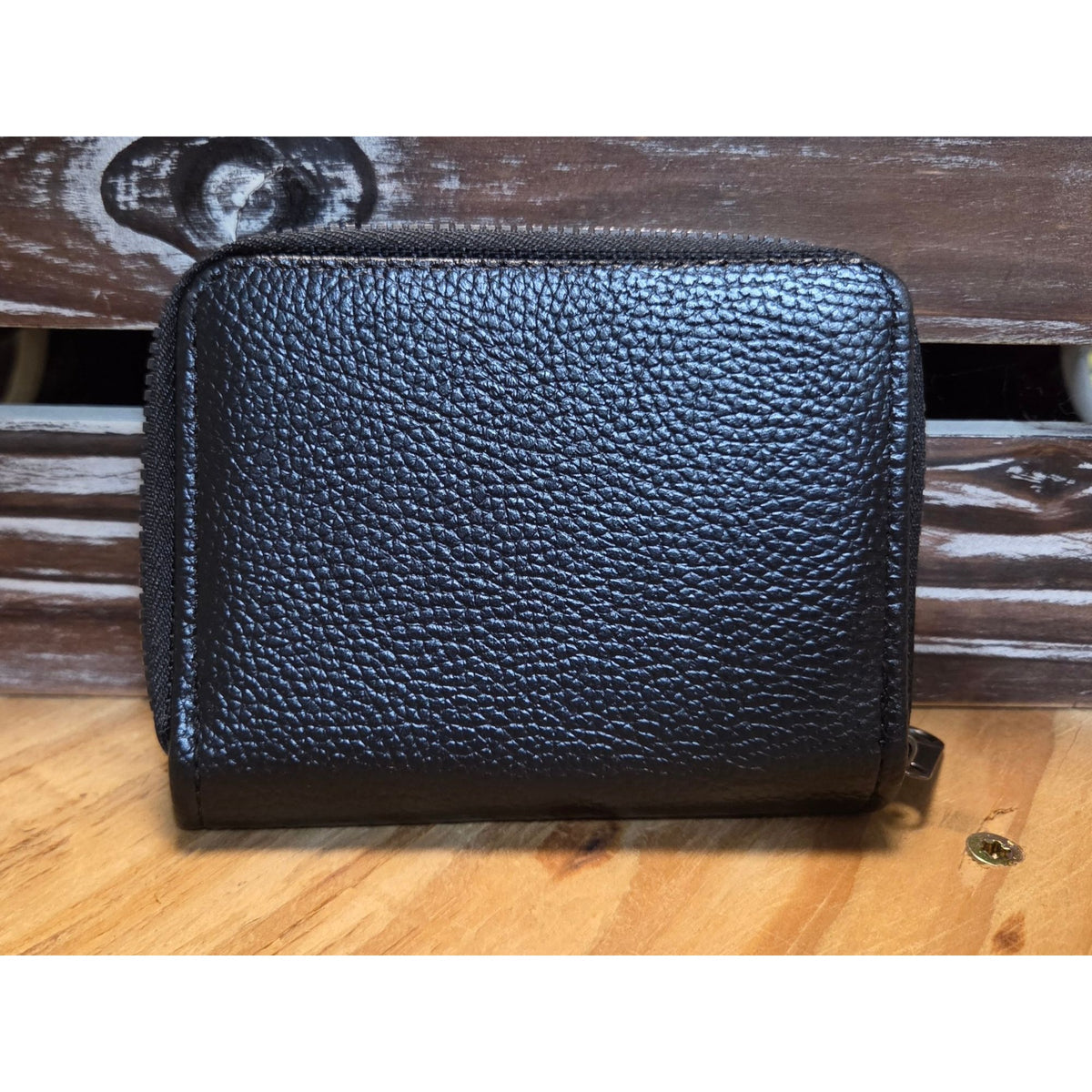 Zip Credit Card/picture Wallet Faux Leather 10 sleeves