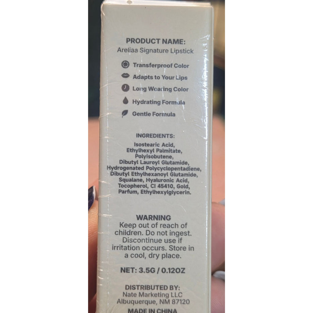 Areliaa Signature Lipstick pH-Adaptive Hydrating Long-Wearing Transfer-Proof