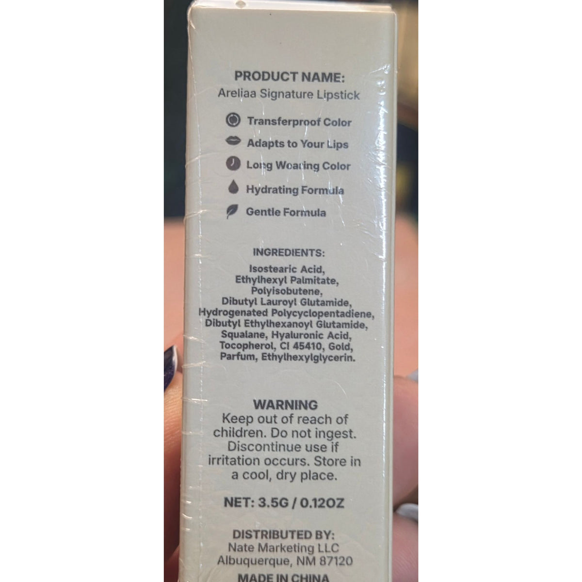 Areliaa Signature Lipstick pH-Adaptive Hydrating Long-Wearing Transfer-Proof