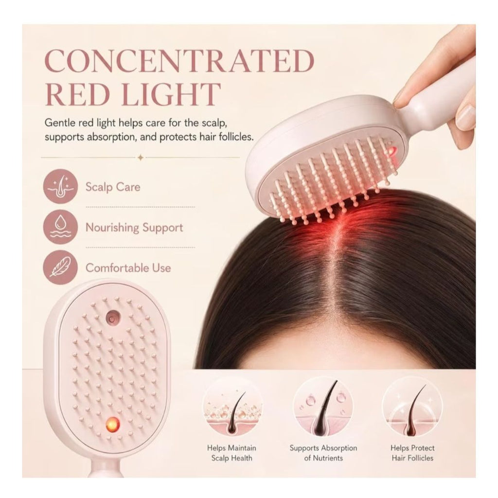 Electric Spray Retractable Air Cushion Comb Essential Oil Atomization Red Light