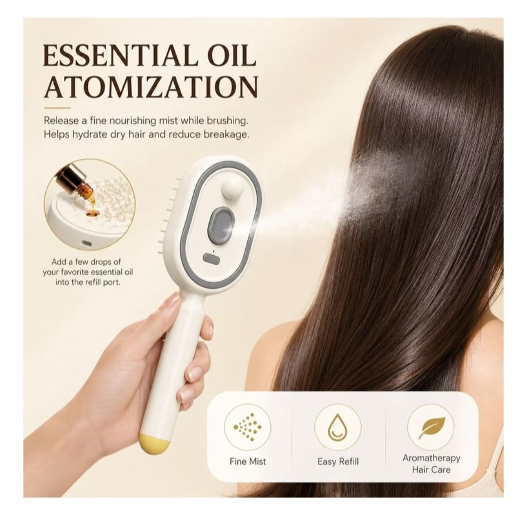 Electric Spray Retractable Air Cushion Comb Essential Oil Atomization Red Light