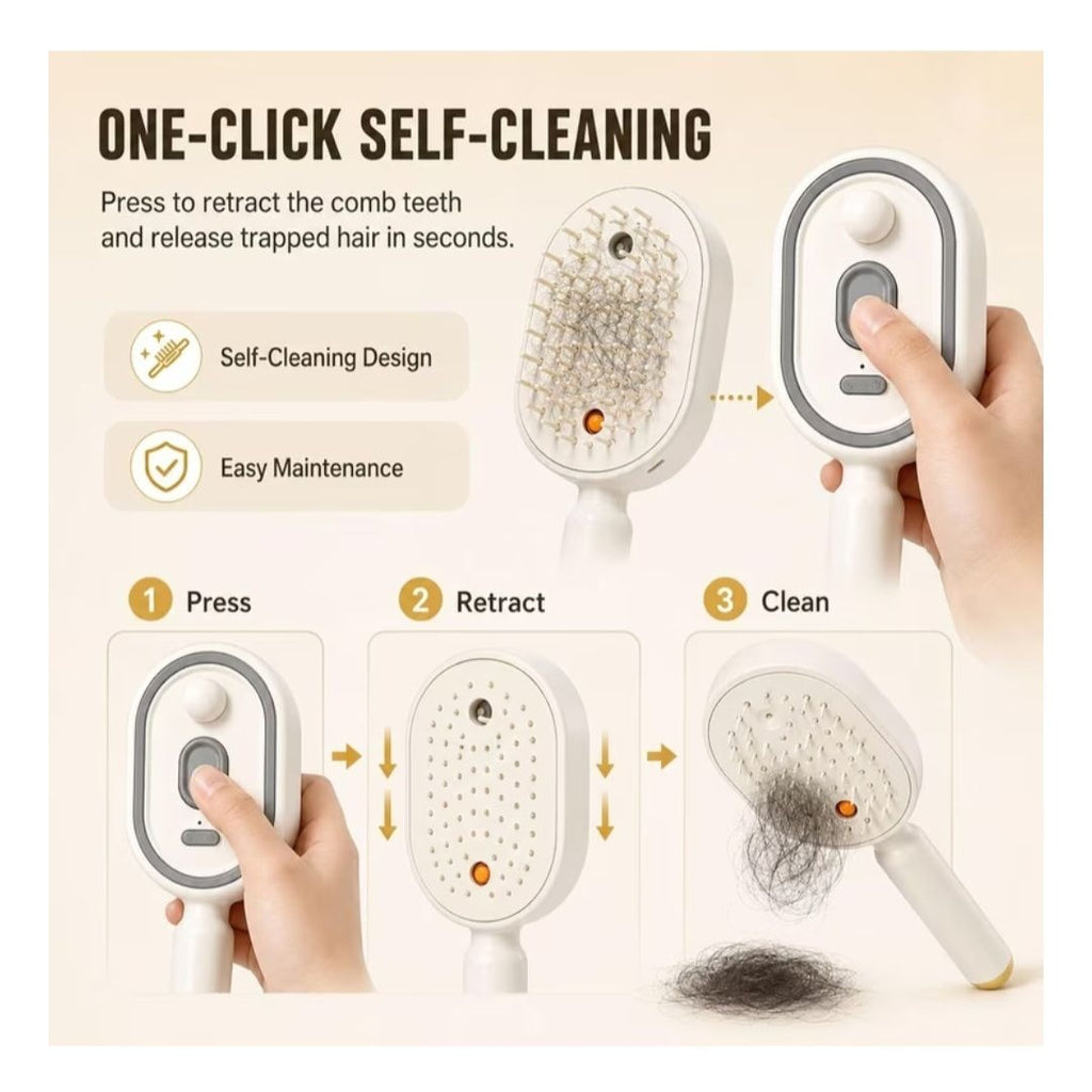Electric Spray Retractable Air Cushion Comb Essential Oil Atomization Red Light