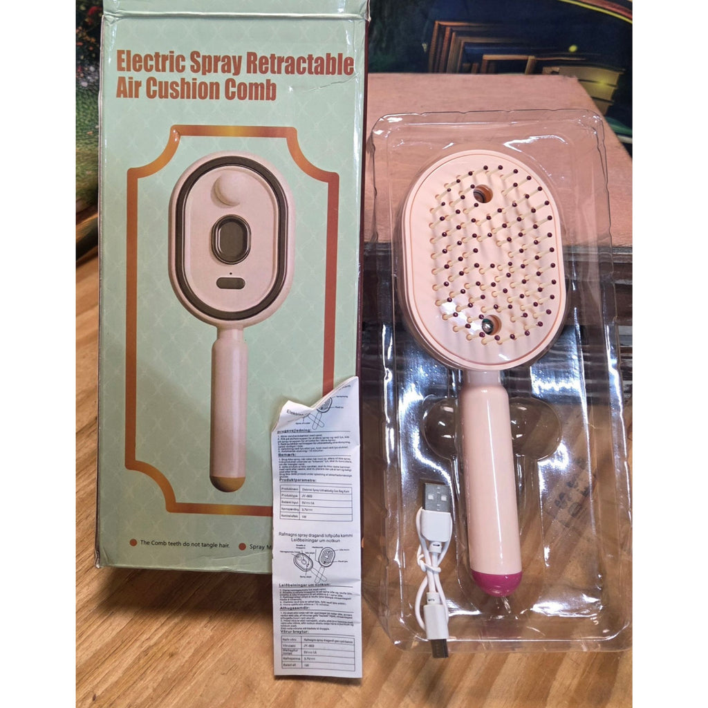 Electric Spray Retractable Air Cushion Comb Essential Oil Atomization Red Light