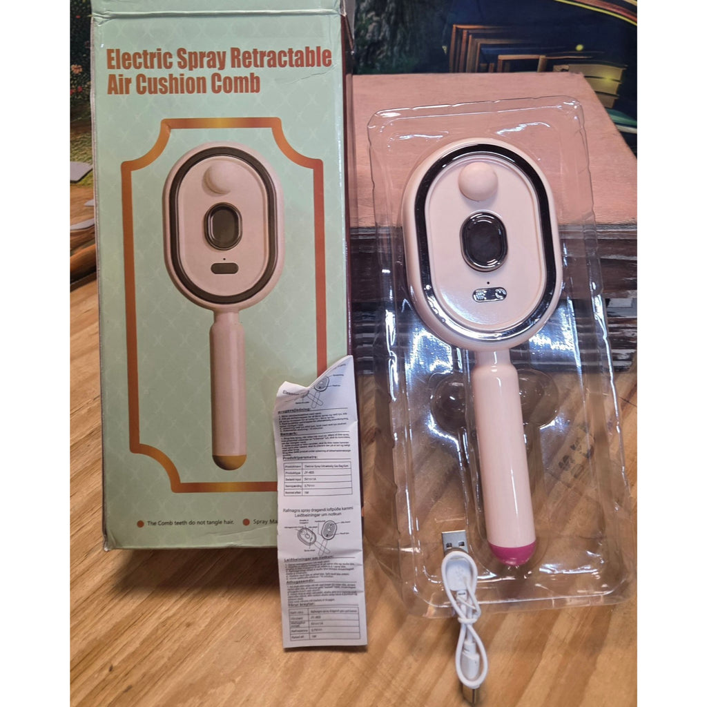 Electric Spray Retractable Air Cushion Comb Essential Oil Atomization Red Light