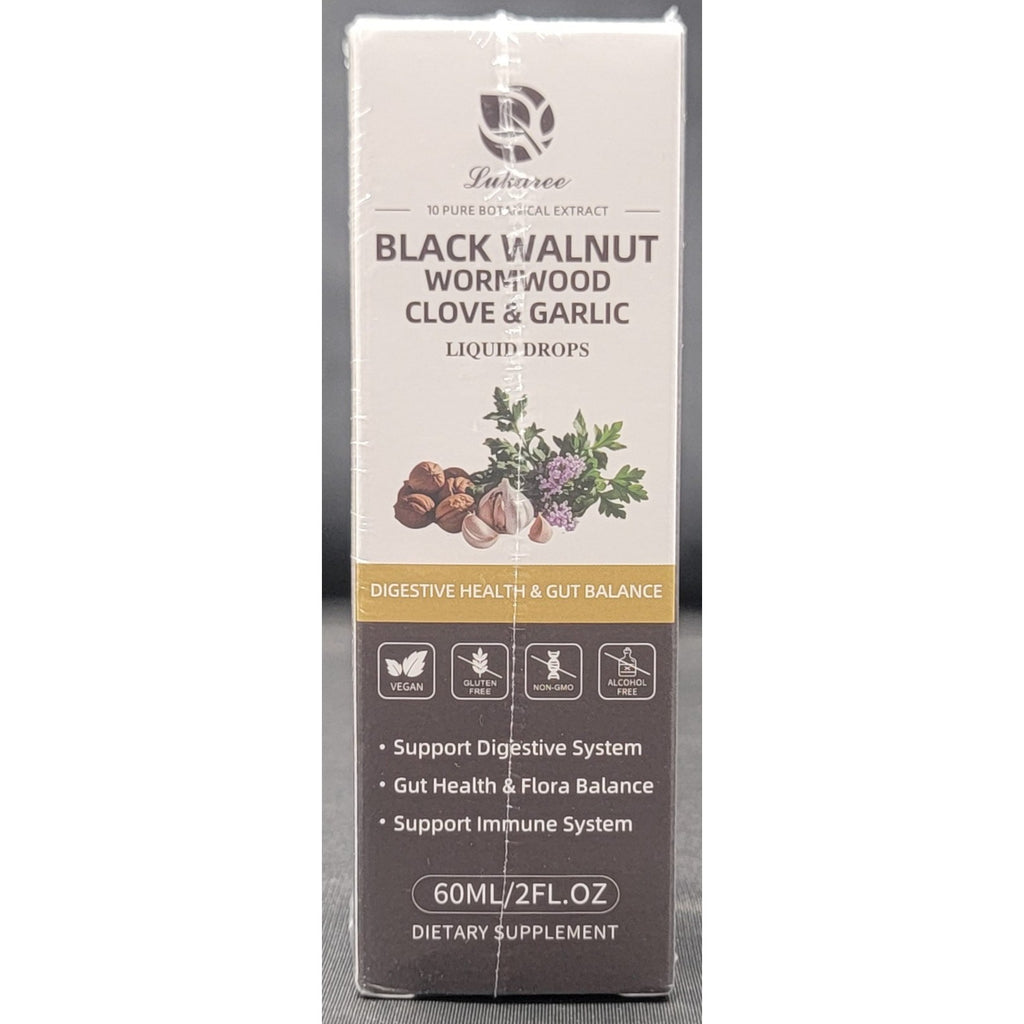 Lukaree Black Walnut Wormwood Clove Garlic Liquid Drops 60ml EXP: 4/28