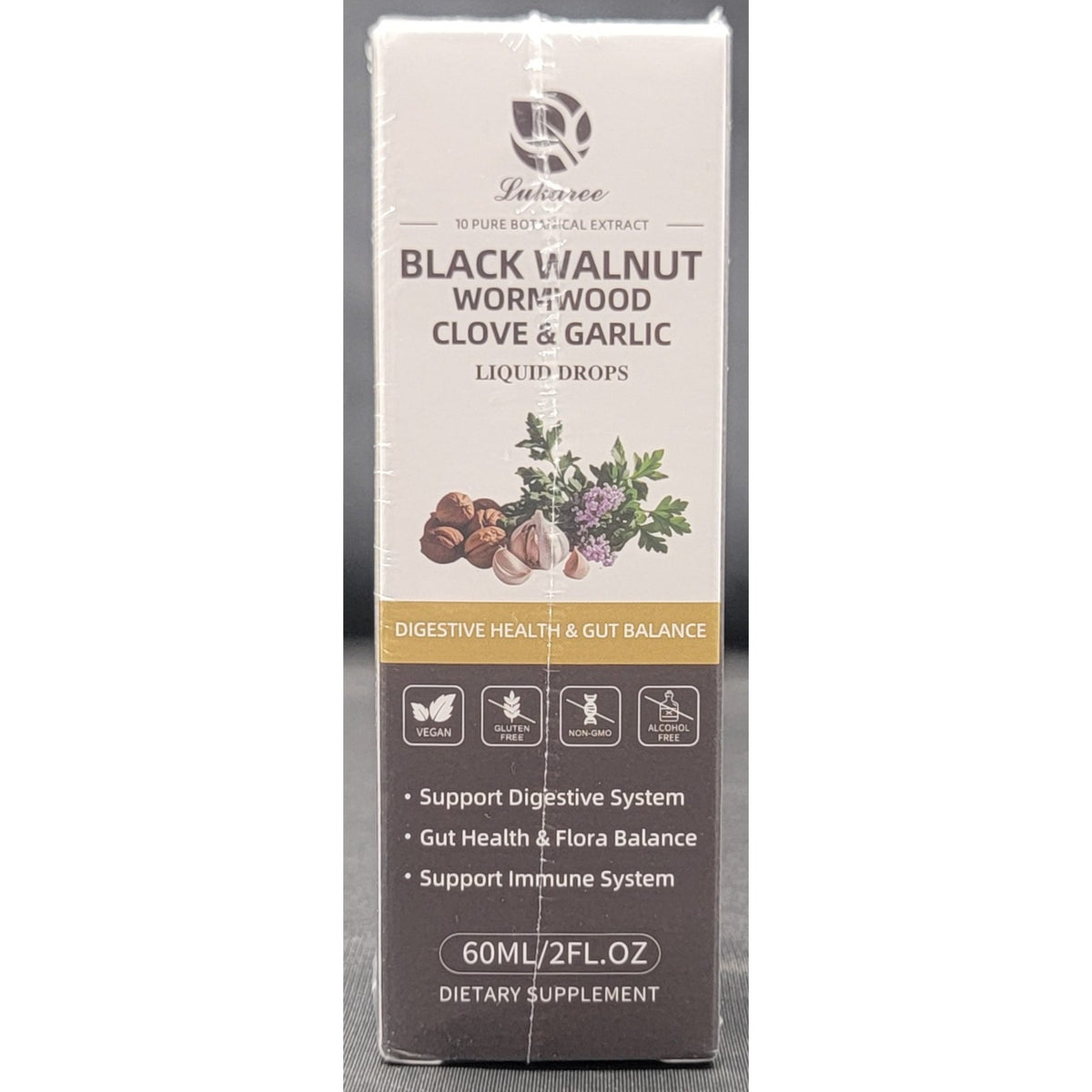Lukaree Black Walnut Wormwood Clove Garlic Liquid Drops 60ml EXP: 4/28