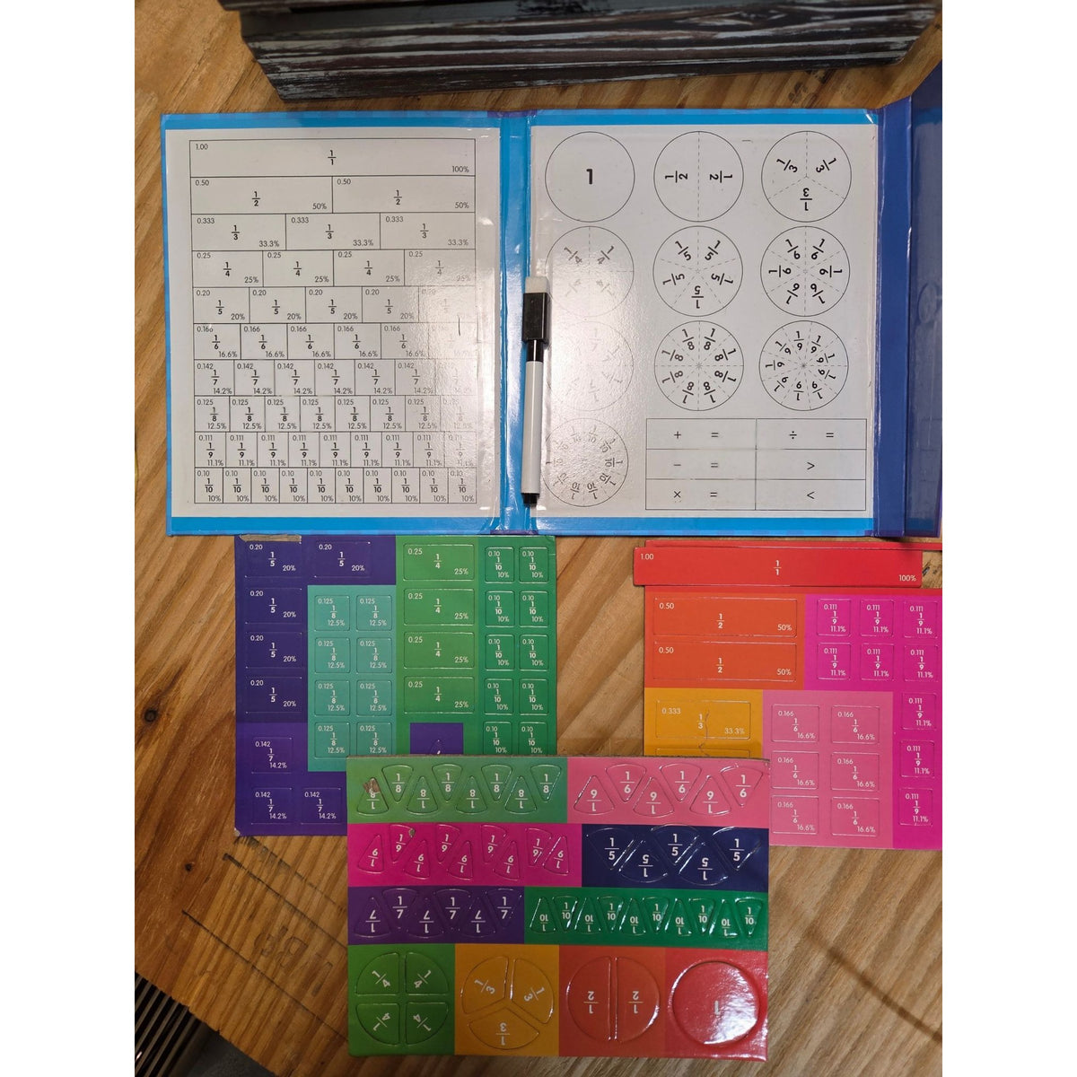 Score Learning Magnetic Fraction Game Educational Book Kids 36+ Months New