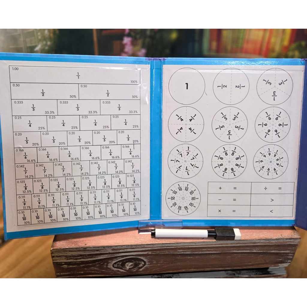 Score Learning Magnetic Fraction Game Educational Book Kids 36+ Months New