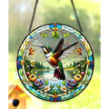 Hummingbird Sun Catcher Puzzle UV-Printed Acrylic 7.87 Inch Stained Glass Look