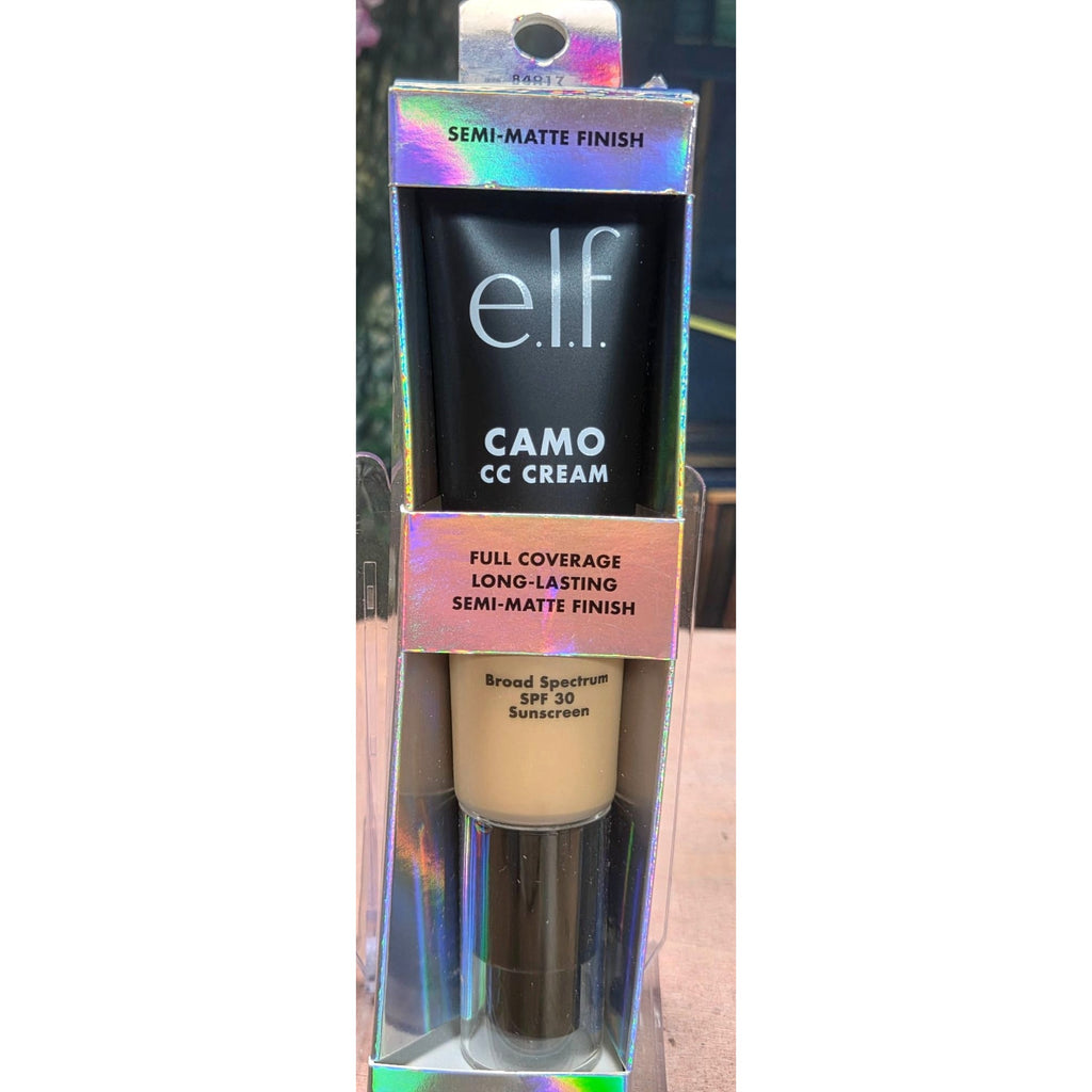 E.l.f. Camo CC Cream Medium 330W Semi-Matte SPF 30 Full Coverage 04-2027