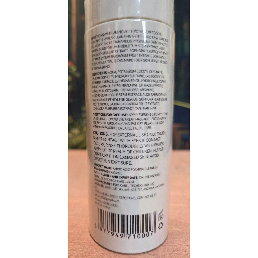 CAREL Amino Acid Foaming Cleanser 5.07 Fl. Oz. Hydrating All Skin Types Sealed