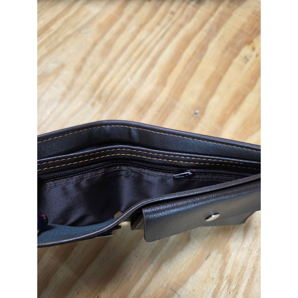 Wallet Brown with Snap Pocket