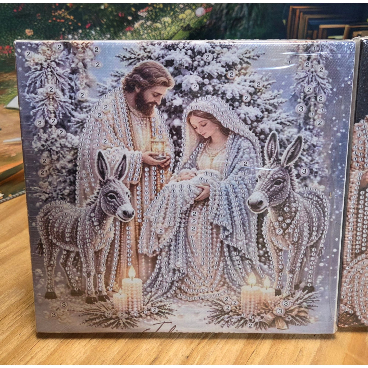 Set Of 2 Diamond Painting Kit Nativity Scenes 10x10 Christmas Art DIY Craft