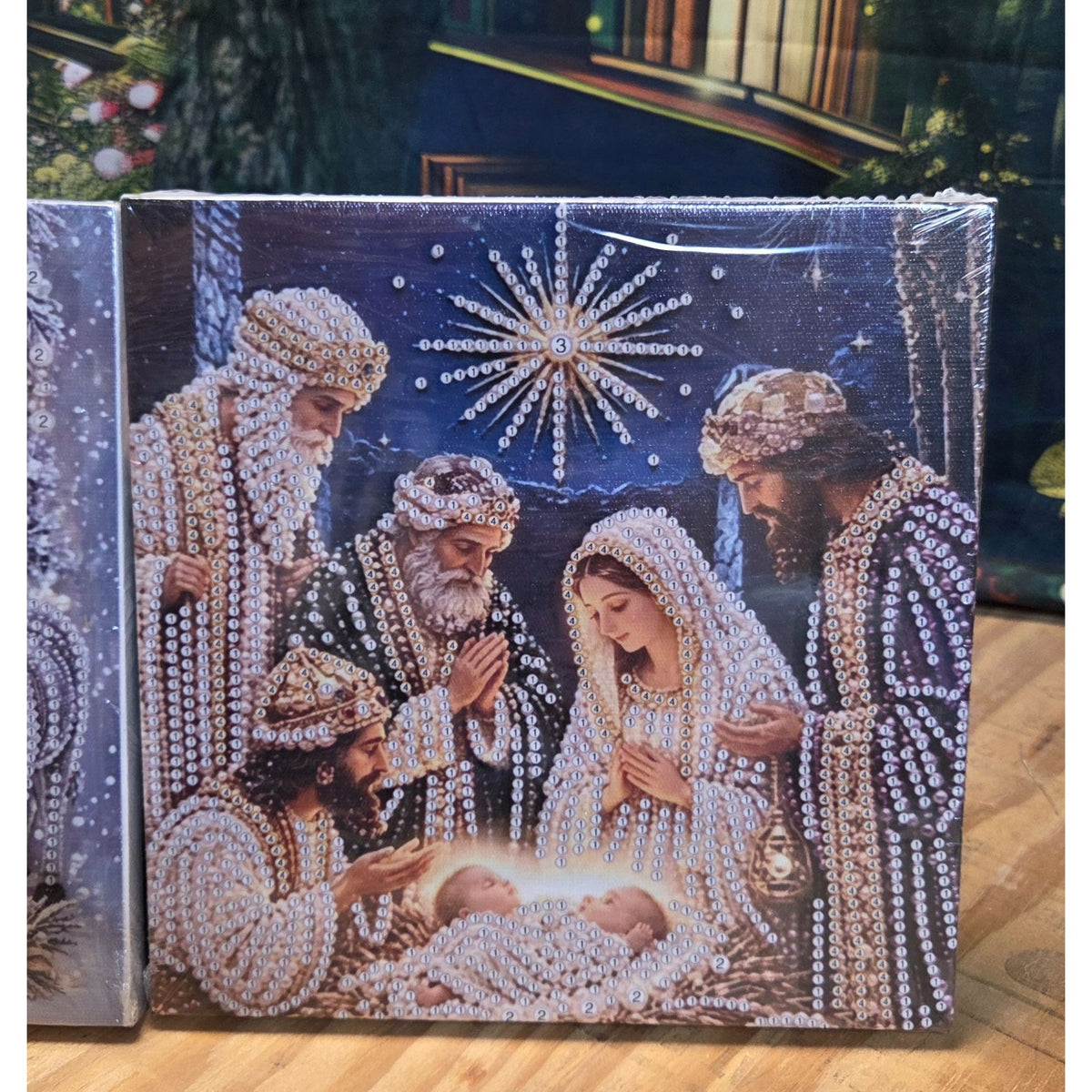 Set Of 2 Diamond Painting Kit Nativity Scenes 10x10 Christmas Art DIY Craft