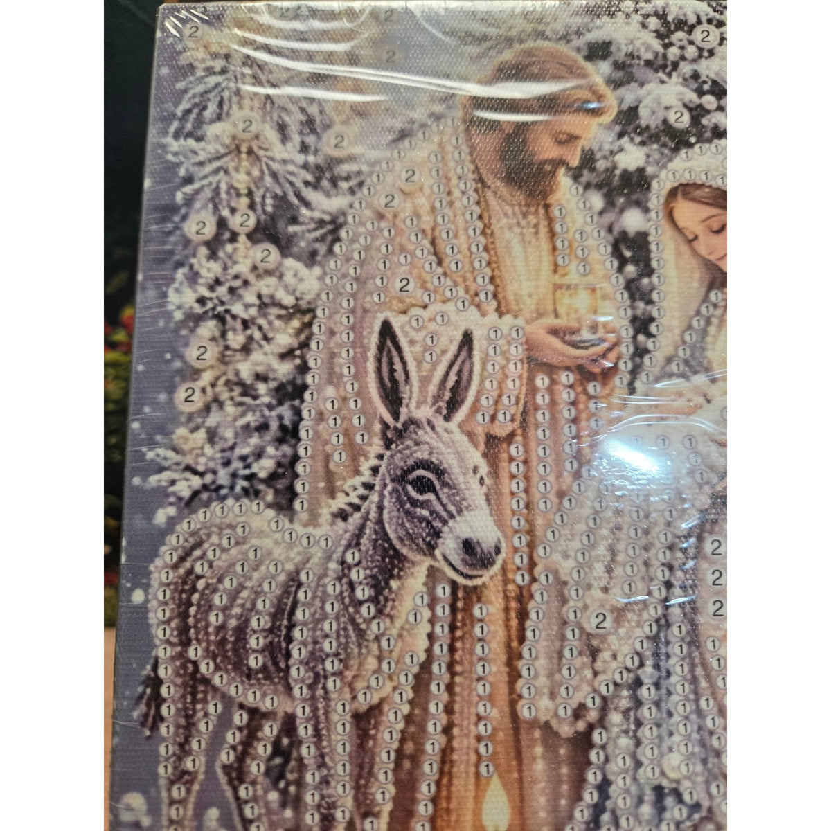 Set Of 2 Diamond Painting Kit Nativity Scenes 10x10 Christmas Art DIY Craft