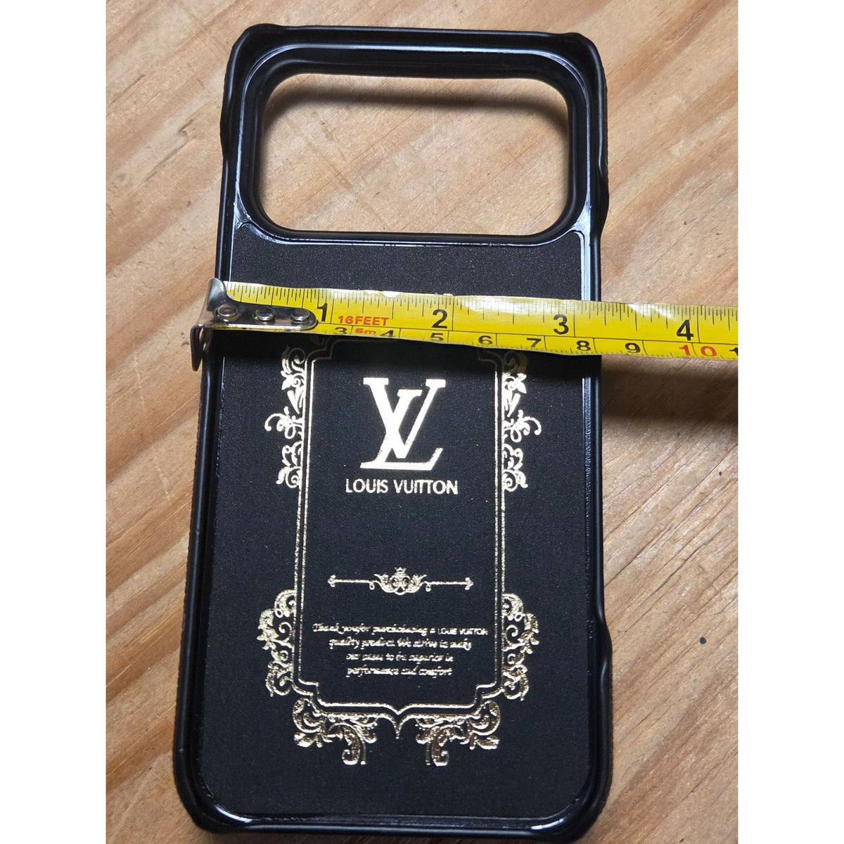 LV Monogram Multi-Function Wallet & Phone Case Black/Gold With Strap 12 Pro Max