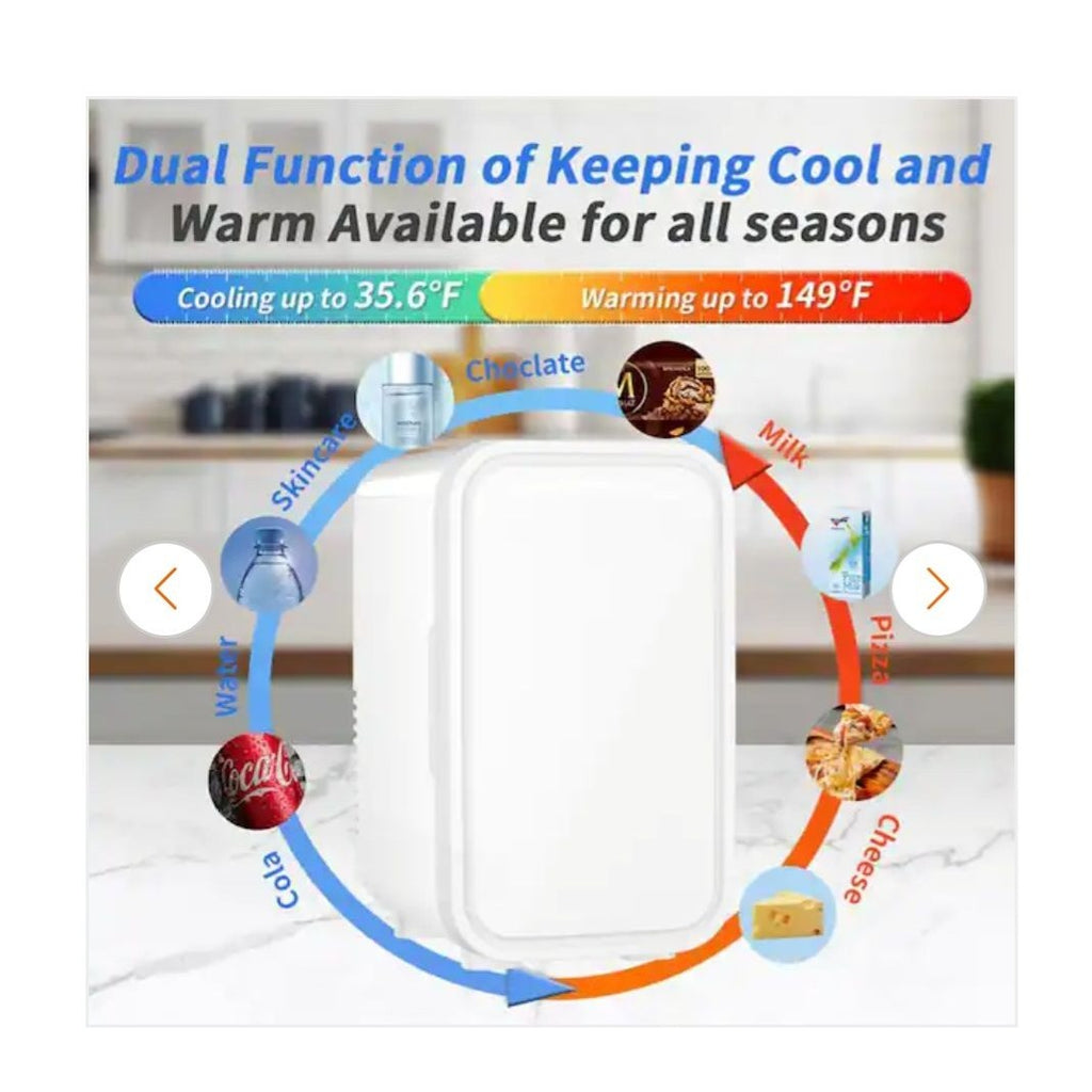 6L Mini Skincare & Beverage Fridge Cooling & Heating Compact Portable Design