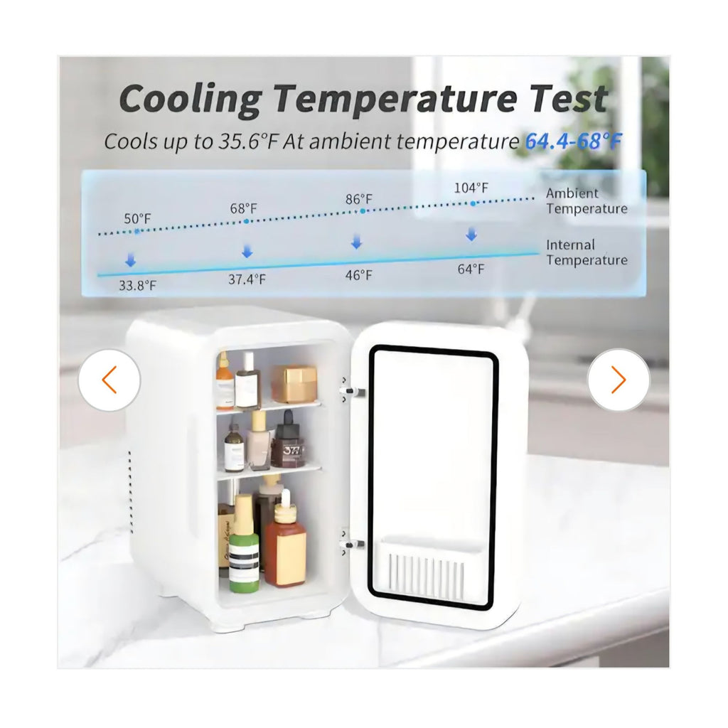 6L Mini Skincare & Beverage Fridge Cooling & Heating Compact Portable Design