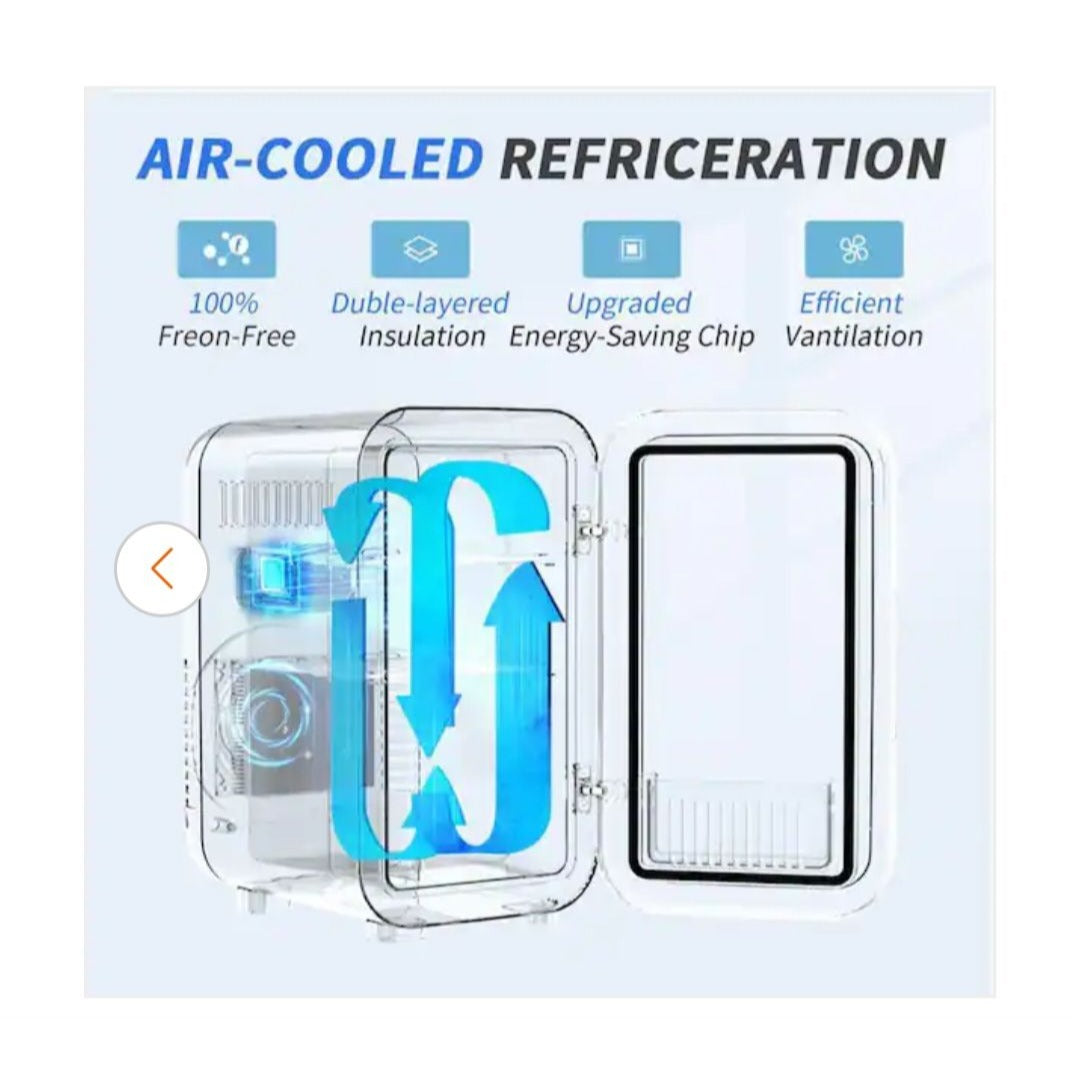 6L Mini Skincare & Beverage Fridge Cooling & Heating Compact Portable Design