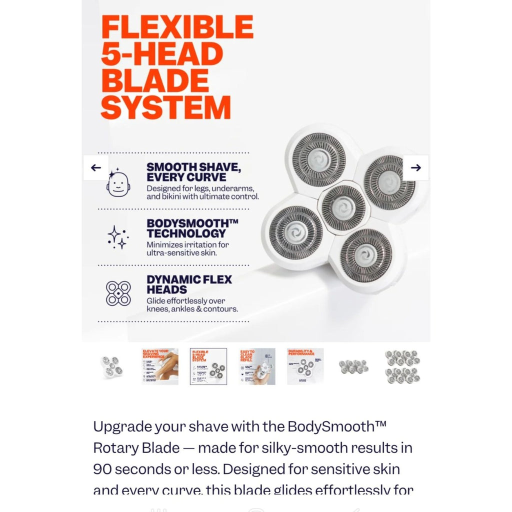 Freebird Flex Series Blade Refill For Her 5-Head Rotary System Wet & Dry Shaving