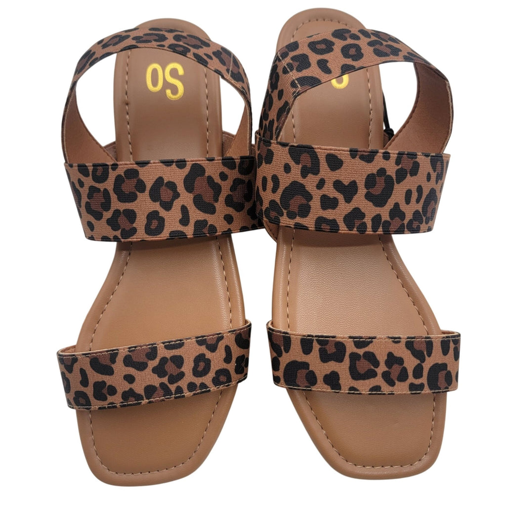 Kohl's SO Durango leopard Womens Sandals Size 8 Medium Square Toe