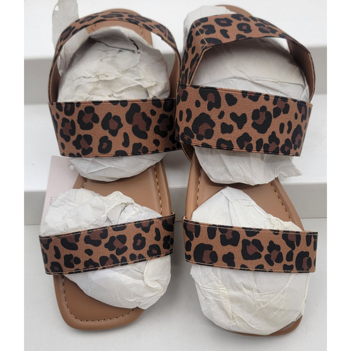 Kohl's SO Durango leopard Womens Sandals Size 8 Medium Square Toe