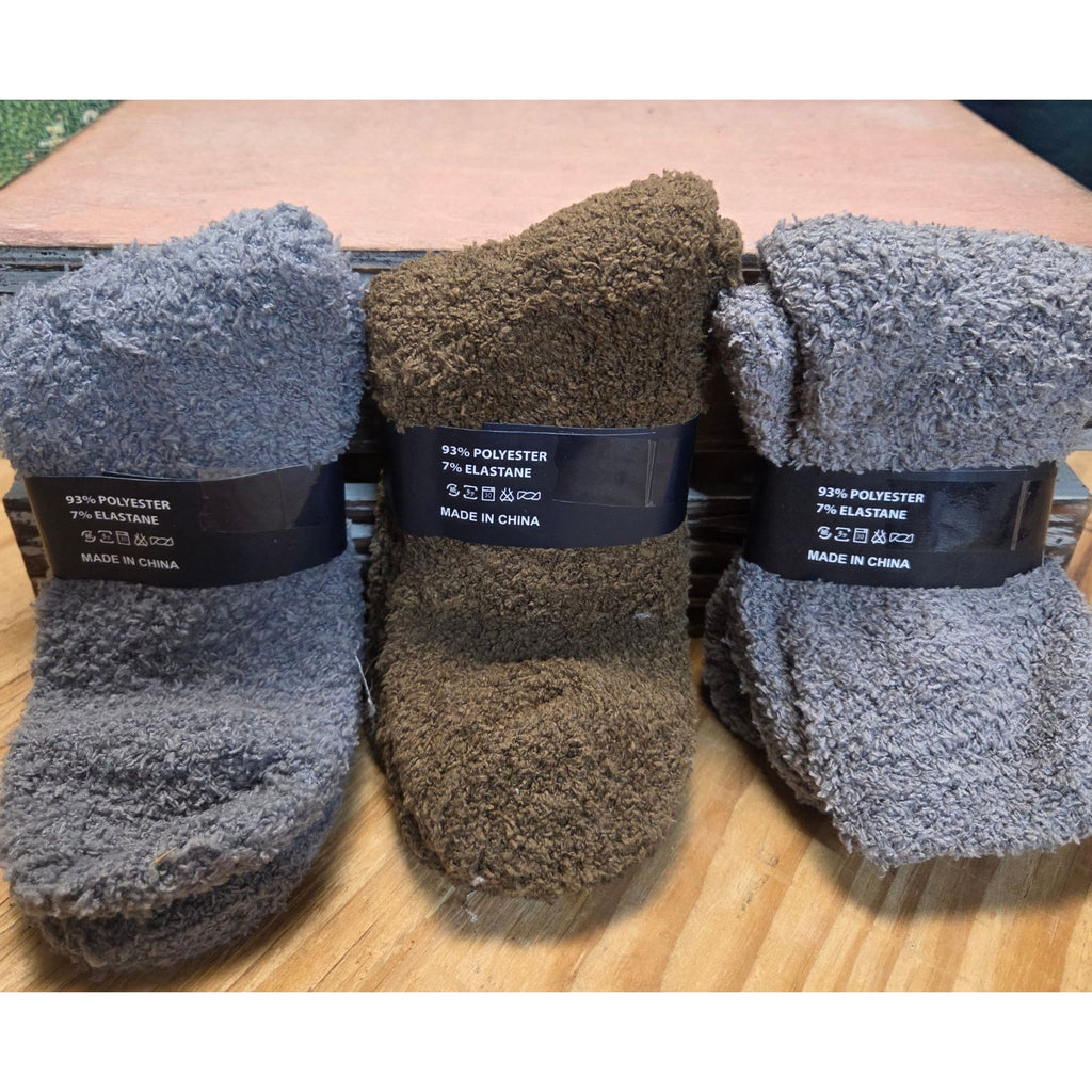 Soft Plush Fuzzy Socks 3-Pack MEIHAOZU Polyester Elastane Warm Cozy Winter Wear